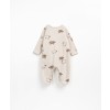 Beige kruippakje met schaapjes - Printed jumpsuit sheep